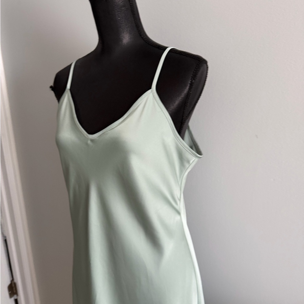Birdy Grey Women’s Alice Matte Sage Spaghetti Straps Slip Maxi Dress L - Picture 6 of 14